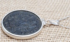 Authentic Ancient Coin Roman Emperor Licinius Sterling Silver Necklace with COA