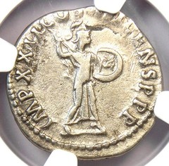 Domitian AR Denarius Silver Roman Coin 81-96 AD – Certified NGC Choice VF