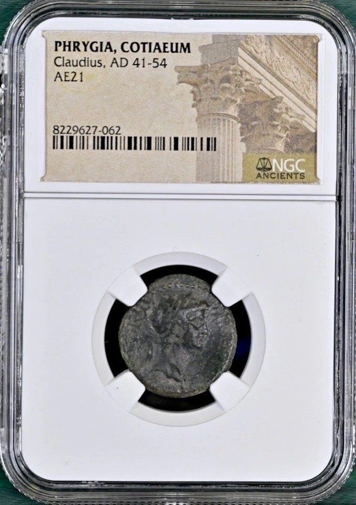 Roman Emperor Claudius I Phrygia Provincial 41AD-54AD Ancient NGC Genuine Scarce