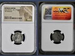 Empress Julia Domna Silver Denarius NGC Genuine Ancient Roman Coin 193AD-217AD