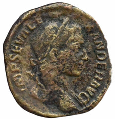 AUTHENTIC SEVERUS ALEXANDER ROMAN SESTERTIUS COIN -VF CONDITION – AE 30mm 21G