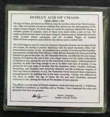 Roman Age of Chaos: FOUR Ancient Coins of FOUR Emperors SOA & History & Album