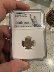 Roman Empire Constantius II Ad 337-361 Bi Half-Centenionalis Coin, NGC