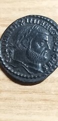Roman Empire Galerio Maximiano Follis Cyzico Genio Aug Spl RR Auction Munthandel