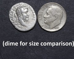 Septimius Severus Emesa Denarius 194AD Ancient Roman Silver Coin INVICTO IMP I