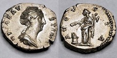 c141AD Ancient Roman Empire Faustina I the Elder AR Denarius Coin – RIC-370
