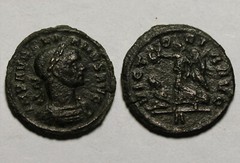 Rare genuine Ancient Roman coin Aurelian 273 AD denarius victory laurel wreath