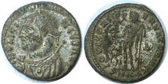 308-324 AD Roman Licinius I Jupiter Cyzicus Silvered Bronze Follis AE3