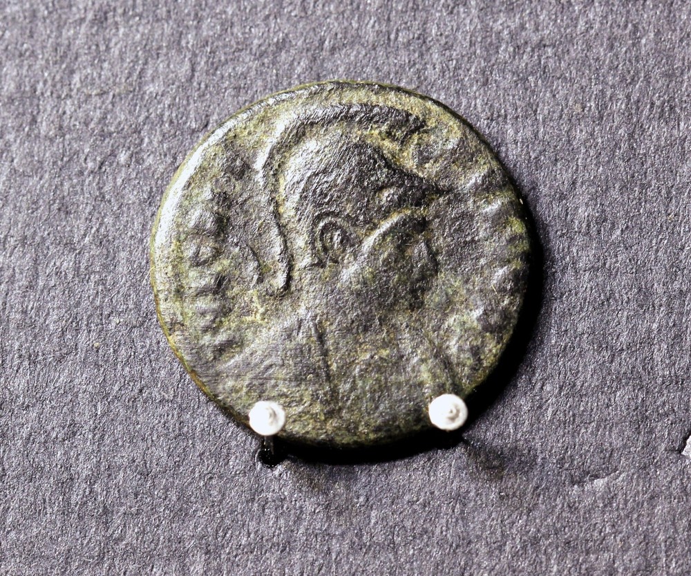 323 AD Roman Imperial Crispus, as Caesar, AE Follis; Trier Mint; Approx. Ch VG
