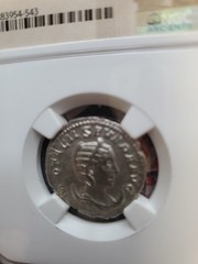 ROMAN.EMPIRE. OTACILLIA Severa Ar.double Denarius Silver..verry Fine.