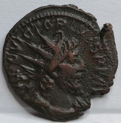 Rome Caesar Usurper VICTORINUS AE Antoninianus PAX Cologne SCARCE Gallic #A66