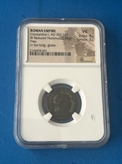 Roman Empire Constantine I, (AD 307-337) NGC VG BI Reduced Nummus. Trier 2.9grm