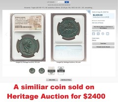 Trajan “Fallen Dacian” AE Sestertius – Emperor on Horseback Spearing Dacian NGC