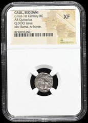 CELTIC, Central Gaul. Sequani. 1st Century BC. Quinarius, Q DOCI, NGC XF