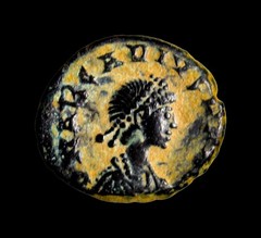 Certified Authentic Roman Coin Arcadius. A.D. 383-408. AE Minimus Crisp Portrait