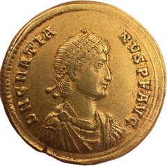 Gratian, AV Solidus Good VF