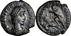 Constantius Gallus Caesar Half Centenionalis Cyzicus SMKB Fallen Horseman EF