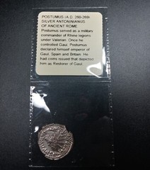 Postumus A.D. 260-269 Silver Antoninianus VF/XF RIC V Postumus 329