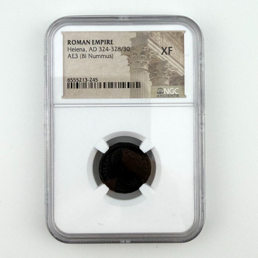 Roman Empire Helena, AD 324-328/30 AE3 (BI Nummus) – NGC XF