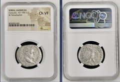 Large Tetradrachm Emperor Caracalla 198-217AD Ancient Roman Coin NGC Graded ChVF