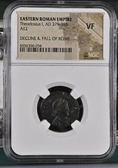 NGC VF Roman AE2 of Theodosius I AD 379 – 395 VERY FINE NGC Ancients Certified