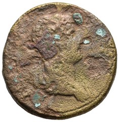 Roman Bronze Sestertius – Rome 128-129 AD – HADRIAN – Fortuna