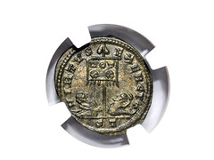 Licinius I Roman Empire AE3 Nummus NGC MS Ancient Victory Two Captives Slaves