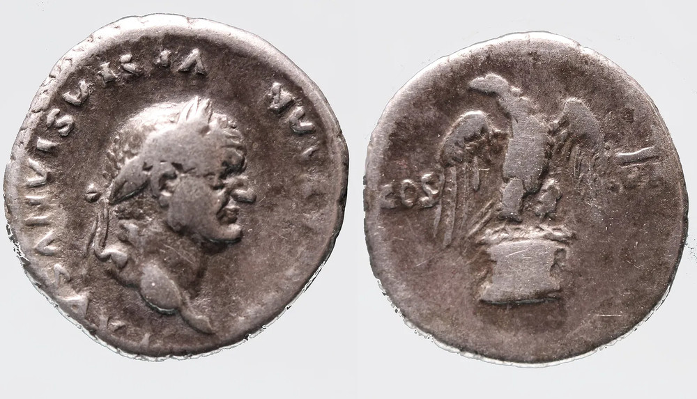 Ancient Roman Coin Vespasian 69-79 AD