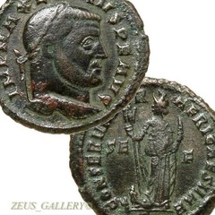 MAXENTIUS Rare Carthage mint. Goddess “AFRICA” in Elephant Headdress w/Tusk Coin