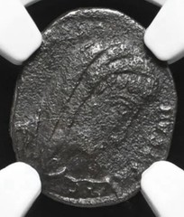 Constantine I the Great 307-337 AD, Roman Empire AE4 Bi Nummus CHARIOT Coin, NGC