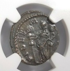 Victorinus Romano Gallic Empire NGC AU BI Double Denarius Ancient Roman Coin