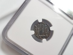 Constantine II Roman Empire BI Nummus AE3/4 NGC Ch AU Ancient Epfig Hoard Caesar