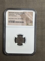 Valentinian I AE3 Bronze Nummus (AD 364–375)