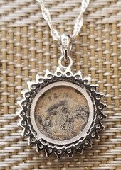 Pontius Pilate Jesus Crucifier Ancient Jewish Roman Coin Pendant Silver Necklace