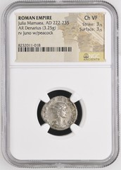 AD 222-235 Roman Empire AD 222-235 AR Denarius Julia Mamaea NGC Ancients Ch VF r