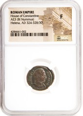 Helena Roman AE Coin (AD 324-337) – NGC Graded Fine Condition Free Shipping!