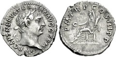 Trajan (AD 98-117) Roman AR silver denarius Vesta RIC 40 ex Markowitz Collection