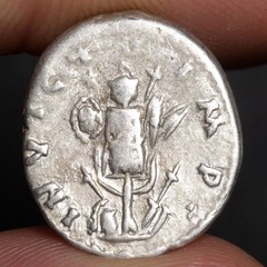 Septimius Severus Emesa Denarius 194AD Ancient Roman Silver Coin INVICTO IMP I