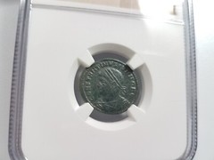 Constantine II Roman Empire Nummus NGC AU Camp Gate Castle Keep Ancient Caesar