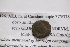 🧭 🇮🇹 VALENS AE3 CONSTANTINOPLE MINT 375ad 2.82Gr B85 #Z9012