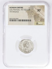 Julia Mamaea AR Denarius Roman Empire Silver Coin 222-235 AD NGC XF