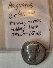 #1 Octavian, Augustus Silver Denarius Ancient Coin 27 BC – 14 AD