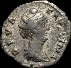 FAUSTINA SR Roman Empire 138-141 Silver Denarius .