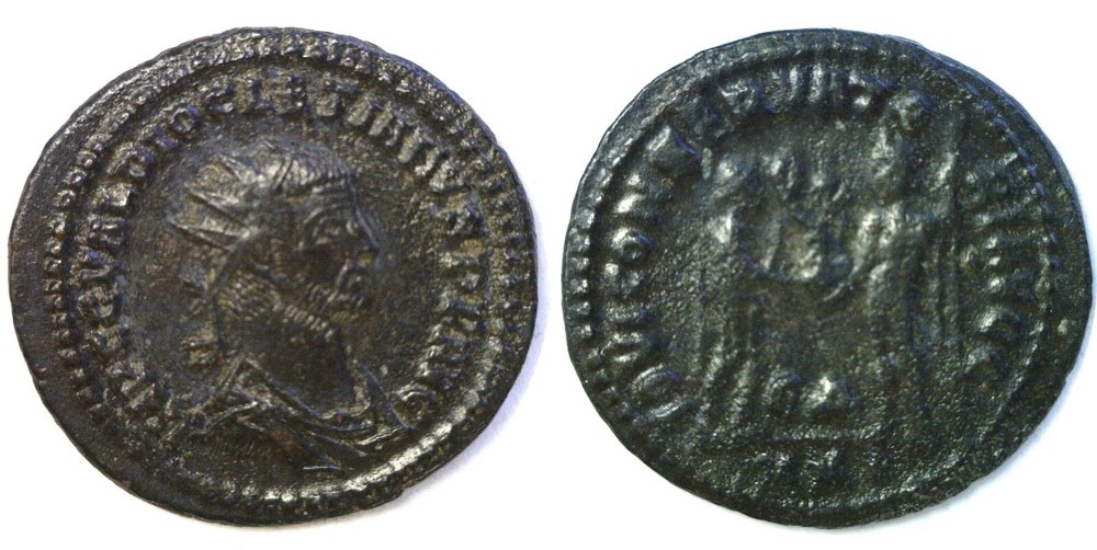 284-305 AD Roman Diocletian Jupiter/Emporer Antioch AE Antoninianus