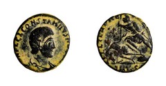 Constantius Gallus, as Caesar, BI Centenionalis. Thessalonica, AD 350-355.