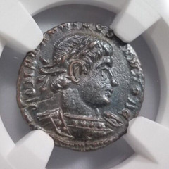 Constantine II Roman Empire BI Nummus AE3/4 NGC Ch AU Ancient Epfig Hoard Caesar