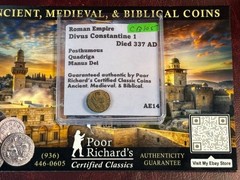 Divus Constantine 1 The Great! 337AD Posthumous Issue Quadriga Sand Patina CB105