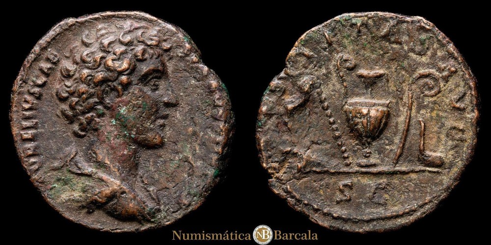 Comodo Cesar As (9,13 gramosg) 172-179 d.C. Roma RIC-III-1538 Muy bien