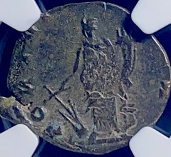 Ancient Roman Coin Emperor Gallienus 253AD-268AD NGC Genuine Double Denarius