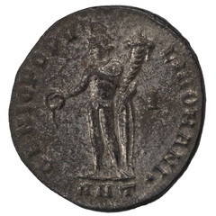 Galerius Large Bronze AE Silvered Follis Ancient Roman Coin 305-311 AD
